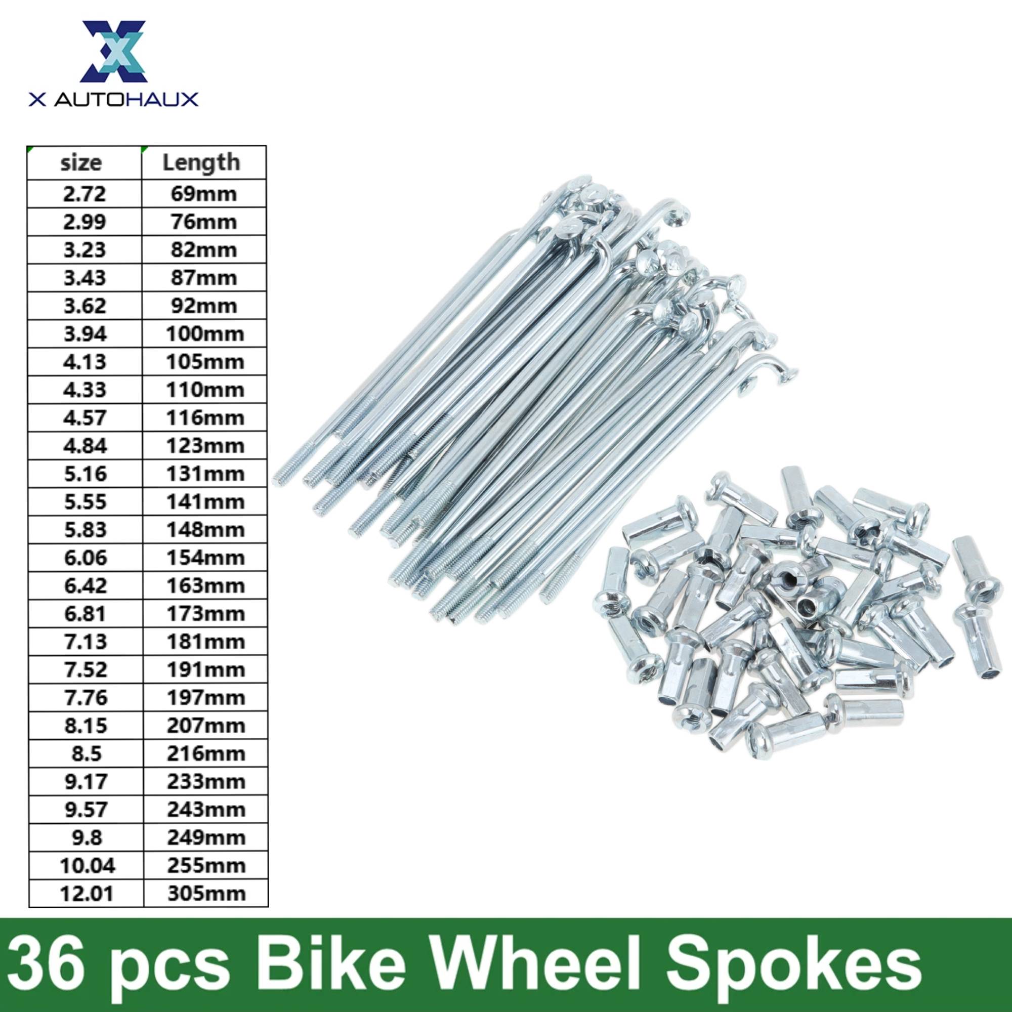 Spoke Nipple Brass - X Autohaux 36pcs 12G J Bend