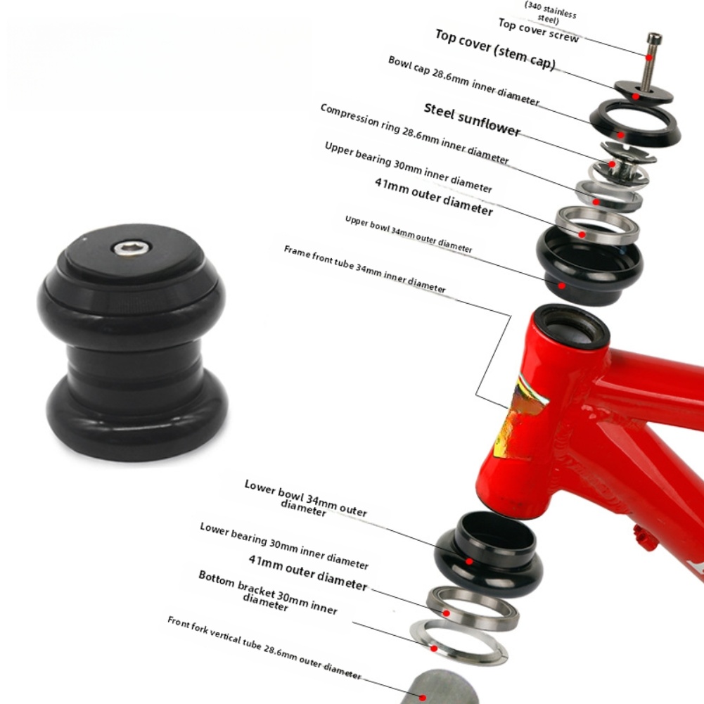 Mountain Biking Tube - 28.6mm for top Cap Headset for